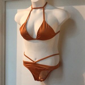 Orange string bikini